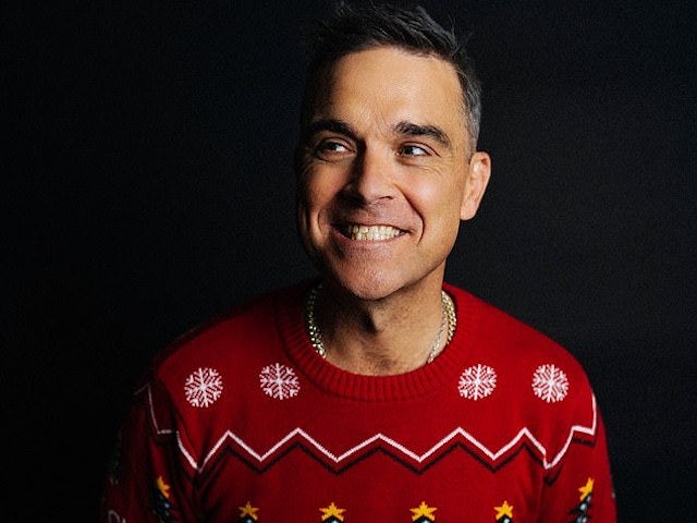 Robbie Williams promo shot for Can't Stop Christmas