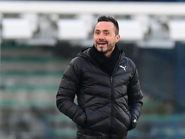 Sassuolo coach Roberto De Zerbi pictured on November 22, 2020