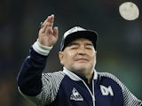 Diego Maradona waves on March 7, 2020