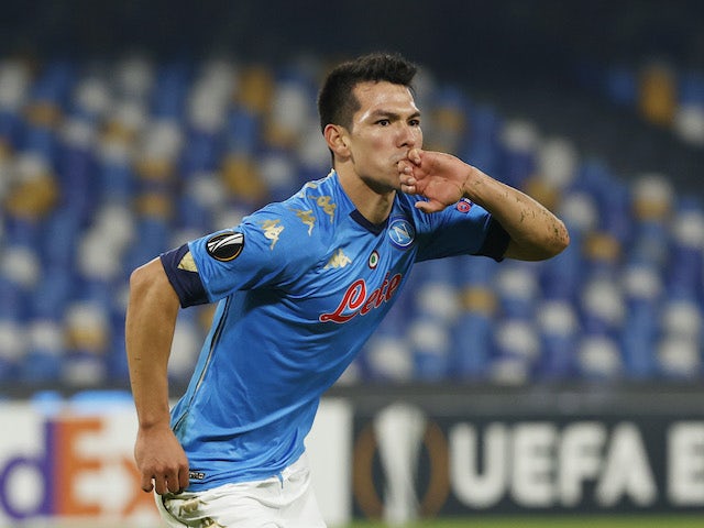 Hirving Lozano scores for Napoli on November 26, 2020