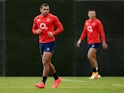 Ollie Lawrence pictured during England training in October 2020