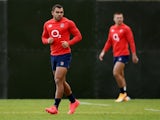 Ollie Lawrence pictured during England training in October 2020