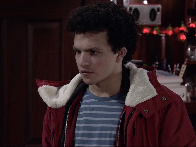 Simon on the second episode of Coronation Street on December 16, 2020