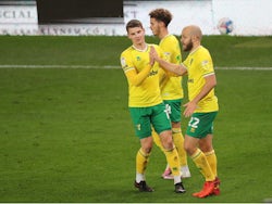 Teemu Pukki celebrates after scoring for Norwich City against Stoke City in the Championship on November 24, 2020