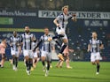 Conor Gallagher celebrates scoring for West Bromwich Albion against Sheffield United in the Premier League on November 28, 2020
