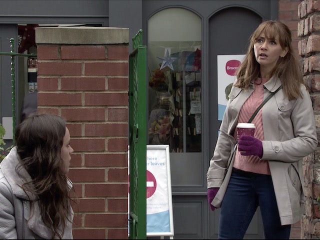 Faye and Maria on the second episode of Coronation Street on December 14, 2020