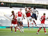 Tottenham Hotspur defender Toby Alderweireld scores the winner against Arsenal in July 2020