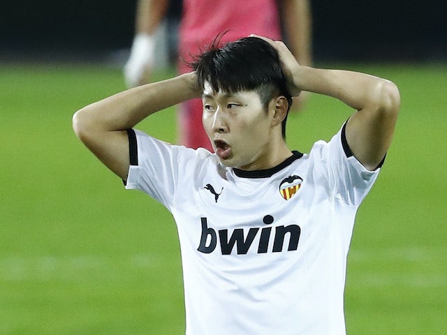 Lee Kang-in in action for Valencia on November 8, 2020