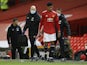 Manchester United forward Marcus Rashford is substituted after picking up an injury against Paris Saint-Germain on December 2, 2020