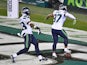 Seattle Seahawks free safety Quandre Diggs celebrates his interception against the Philadelphia Eagles on November 30, 2020