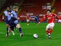 Barnsley's Callum Styles scores against Wycombe Wanderers in the Championship on December 9, 2020