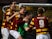 Bradford players celebrate beating Arsenal in the EFL Cup on December 11, 2012