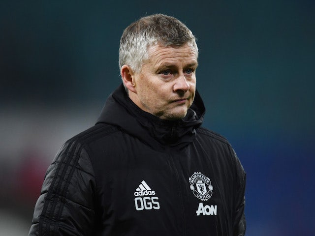 Manchester United manager Ole Gunnar Solskjaer looks dejected after seeing his side knocked out of the Champions League on December 8, 2020
