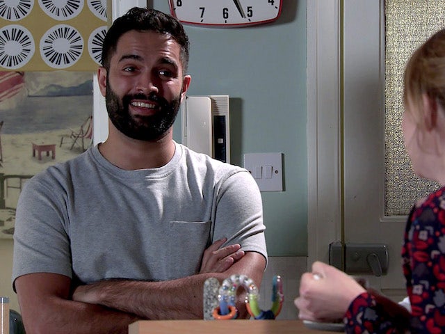 Imran on the first episode of Coronation Street on Christmas Day, 2020