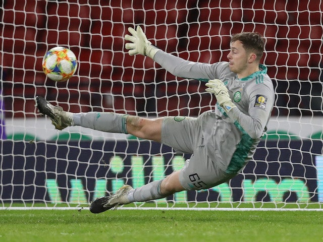 Celtic's Conor Hazard in action during the Scottish Cup final with Hearts on December 20, 2020