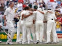 Australia celebrate winning back the Ashes in 2006