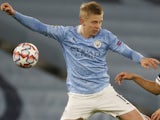 Oleksandr Zinchenko in action for Man City in the Champions League on November 3, 2020