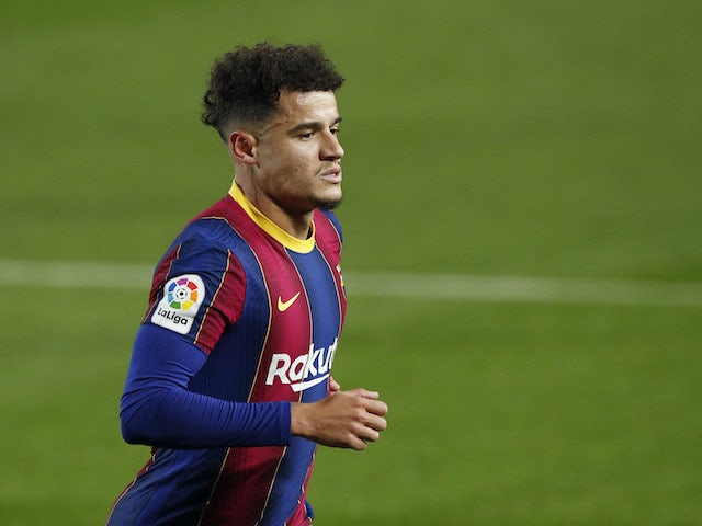 Philippe Coutinho in action for Barcelona on December 13, 2020