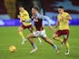 Aston Villa's Jack Grealish in action with Burnley's Ashley Westwood in the Premier League on December 17, 2020