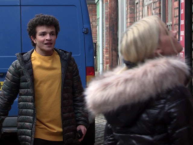 Simon on the first episode of Coronation Street on January 6, 2021