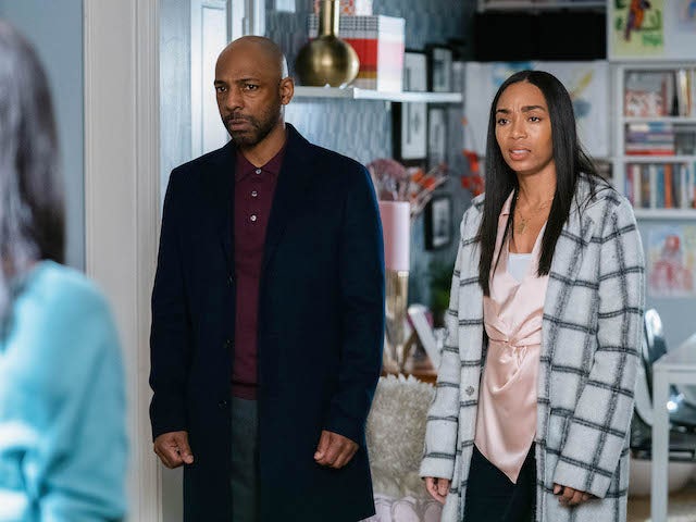 Chelsea and Lucas on EastEnders on January 15, 2021