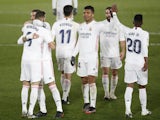 Real Madrid's Casemiro celebrates during the La Liga clash with Granada on December 23, 2020