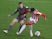Stoke City's Jacob Brown in action with Nottingham Forest's Ryan Yates in the Championship on December 29, 2020