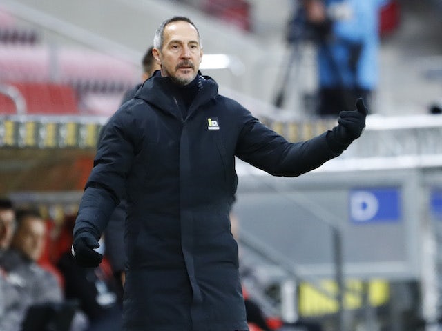 Eintracht Frankfurt coach Adi Hutter pictured on January 9, 2021