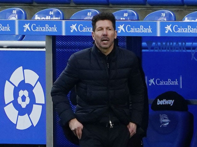 Atletico Madrid manager Diego Simeone pictured in January 2021