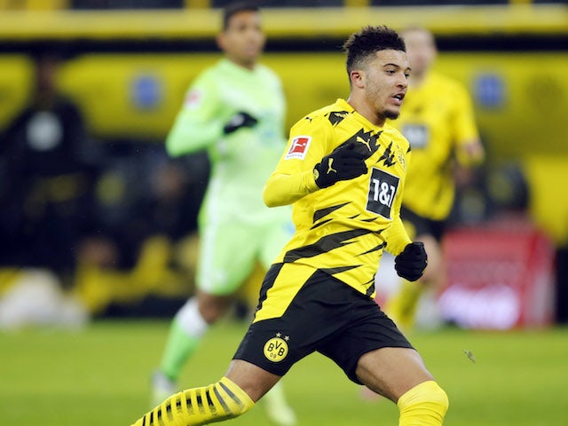 Borussia Dortmund winger Jadon Sancho pictured in January 2021