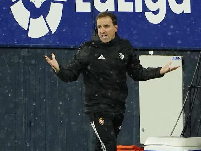 Osasuna head coach Jagoba Arrasate pictured on January 9, 2021