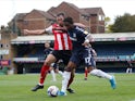 Kazaiah Sterling in action for Southend against Exeter City in October 2020