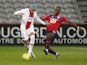 Paris Saint-Germain's Kylian Mbappe in action with Lille's Boubakary Soumare in Ligue 1 on December 20, 2020