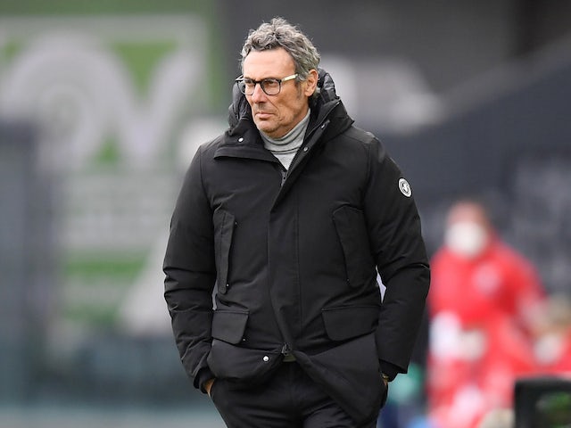 Udinese head coach Luca Gotti pictured on January 10, 2021