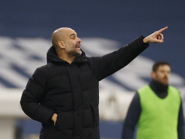 Manchester City manager Pep Guardiola pictured on January 10, 2021