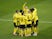 Borussia Dortmund's Erling Braut Haaland celebrates scoring a goal with teammates before it is disallowed following a referral to VAR on January 16, 2021