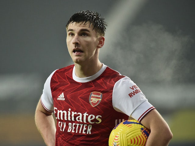 Arsenal defender Kieran Tierney pictured in January 2021
