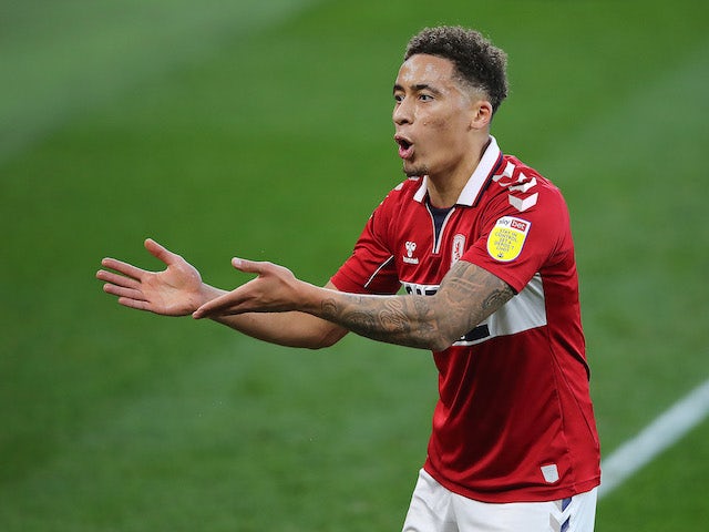 Marcus Tavernier in action for Middlesbrough on November 21, 2020