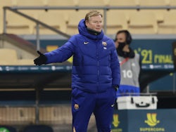 Barcelona manager Ronald Koeman pictured on January 17, 2021