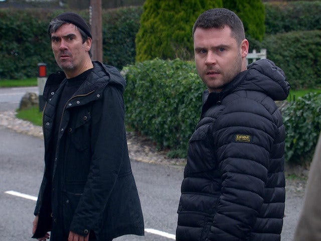 Cain and Aaron on the first episode of Emmerdale on January 21, 2021