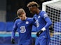Chelsea's Tammy Abraham celebrates scoring against Luton Town in the FA Cup on January 24, 2021
