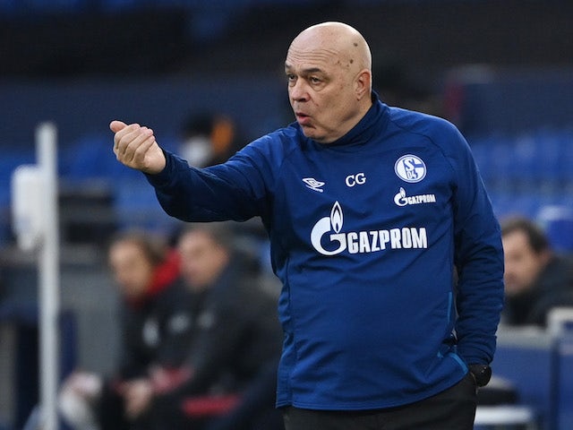 Schalke 04 coach Christian Gross pictured on January 24, 2021