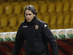Benevento manager Filippo Inzaghi pictured in January 2021