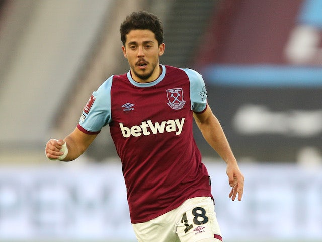 West Ham United's Pablo Fornals in action on January 23, 2021