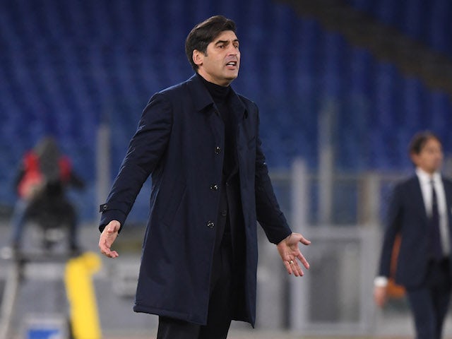 Roma manager Paulo Fonseca pictured on January 15, 2021