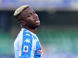 Napoli's Victor Osimhen reacts on January 24, 2021