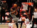 Brooklyn Nets forward Kevin Durant goes up for a shot against Miami Heat on January 26, 2021