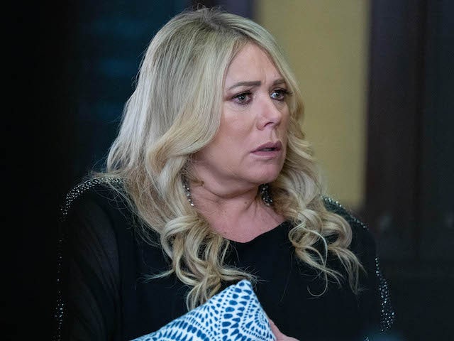 Sharon on the first episode of EastEnders on February 12, 2021