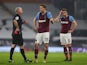 Tomas Soucek is sent off for West Ham United against Fulham in the Premier League on February 6, 2021