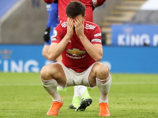 A distraught Harry Maguire on December 26, 2020
